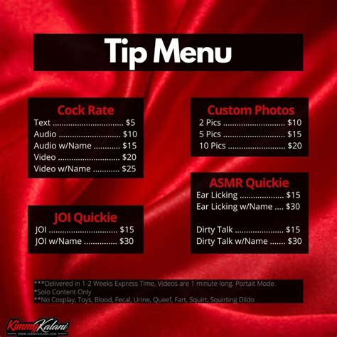 free onlyfans menu template|FREE OnlyFans Menu Template Ideas with Neat Price List